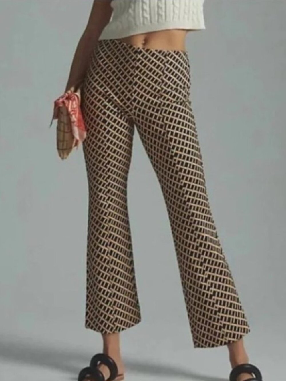 Maeve by Anthropologie The Margot Kick-Flare Crop Pull On Pants Plus Size 3X